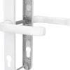 Alpertec Schmalrahmengarnitur Oval Drücker/ Drücker Kunststoff weiß