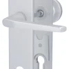 Alpertec Schutzbeschlag Tira Drücker/Knopf Aluminium silber 92 mm