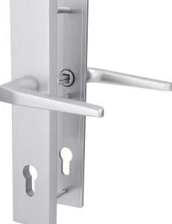 Alpertec Schutzbeschlag Tira Drücker/Drücker Aluminium silber 72 mm