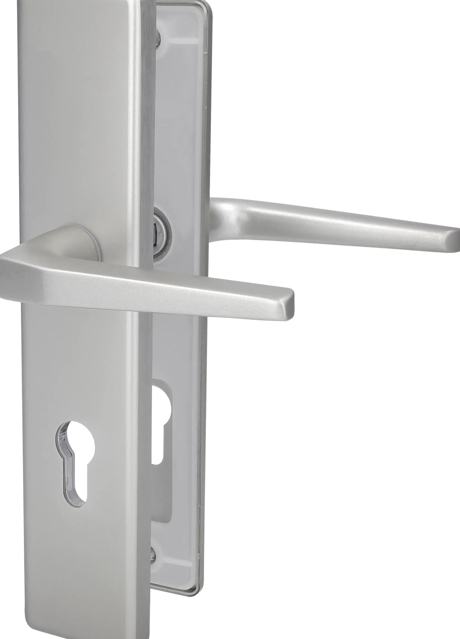 Alpertec Schutzbeschlag Tira Drücker/Drücker Aluminium silber 92 mm