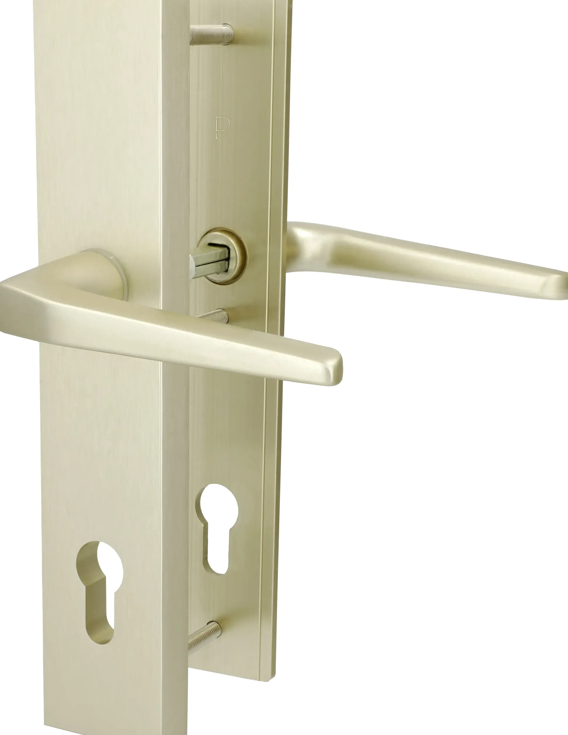 Alpertec Schutzbeschlag Tira Drücker/Drücker Aluminium neusilber 72 mm