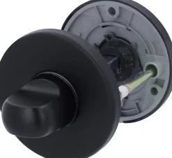 Alpertec Sperrriegel Edelstahl rund schwarz matt Ø 5 cm