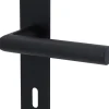 Alpertec Türgarnitur WC Langschild Martina BB Edelstahl schwarz matt 23,5 x 4 cm