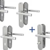 Alpertec Türgarnitur-Set Langschild Conte BB Edelstahl poliert 24 x 5 cm