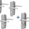 Alpertec Türgarnitur-Set Langschild Conte BB Edelstahl satiniert 24 x 5 cm
