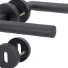 Alpertec Türgriff-Garnitur Rosette Fair I BB Edelstahl schwarz Ø 52 mm