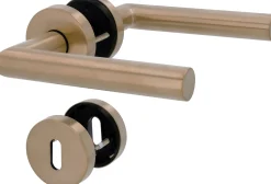 Alpertec Türgriff-Garnitur Rosette Fair I BB Edelstahl kupfer Ø 52 mm
