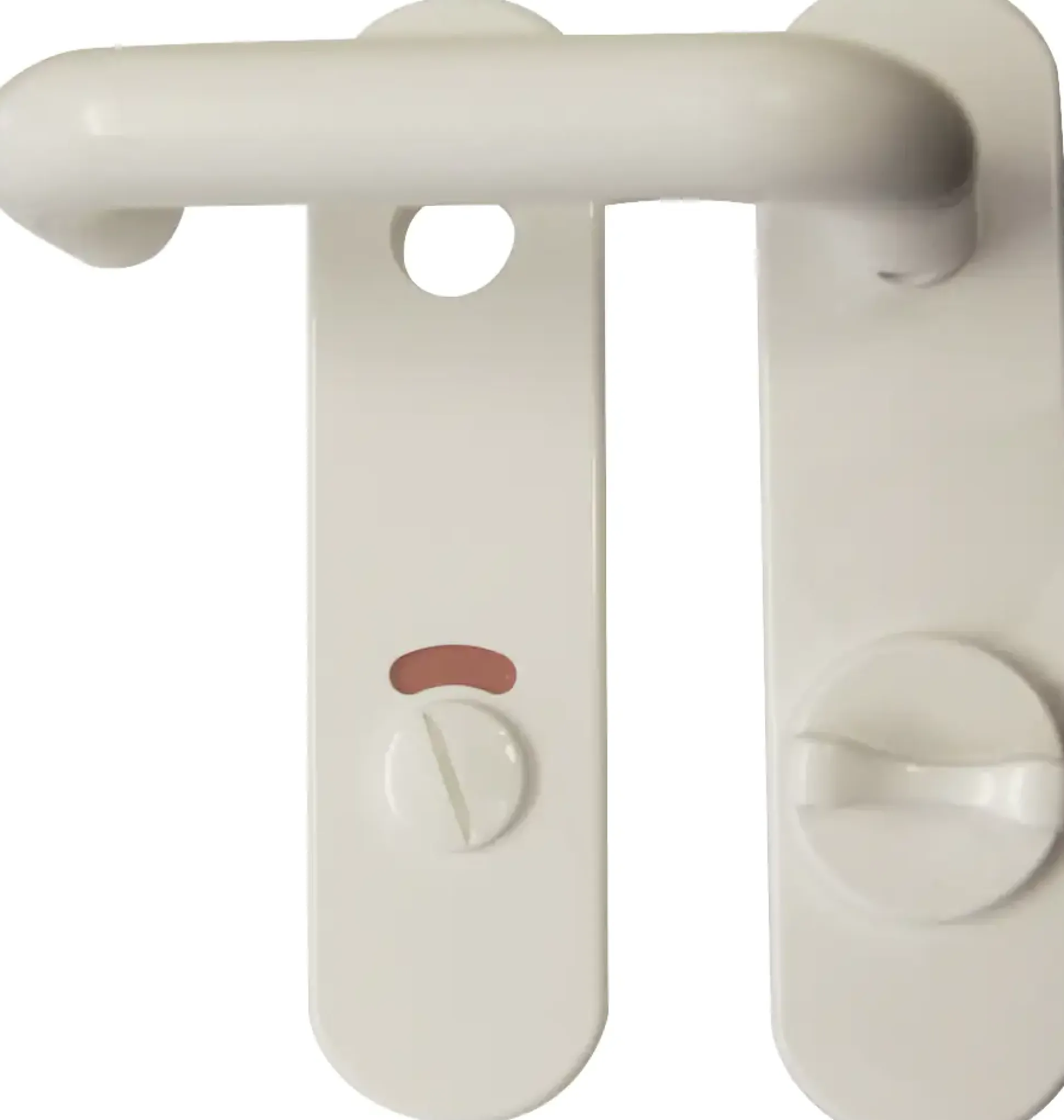Alpertec WC-Kurzschildgarnitur Nylon weiß abgerundet
