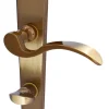 Alpertec WC-Langschildgarnitur Panda Messing bronze abgerundet
