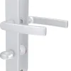 Alpertec WC-Langschildgarnitur Vanda Aluminium F1 silber abgerundet