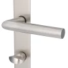 Alpertec WC-Langschildgarnitur Piatto Edelstahl silber eckig