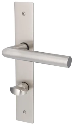 Alpertec WC-Langschildgarnitur Piatto Edelstahl silber eckig