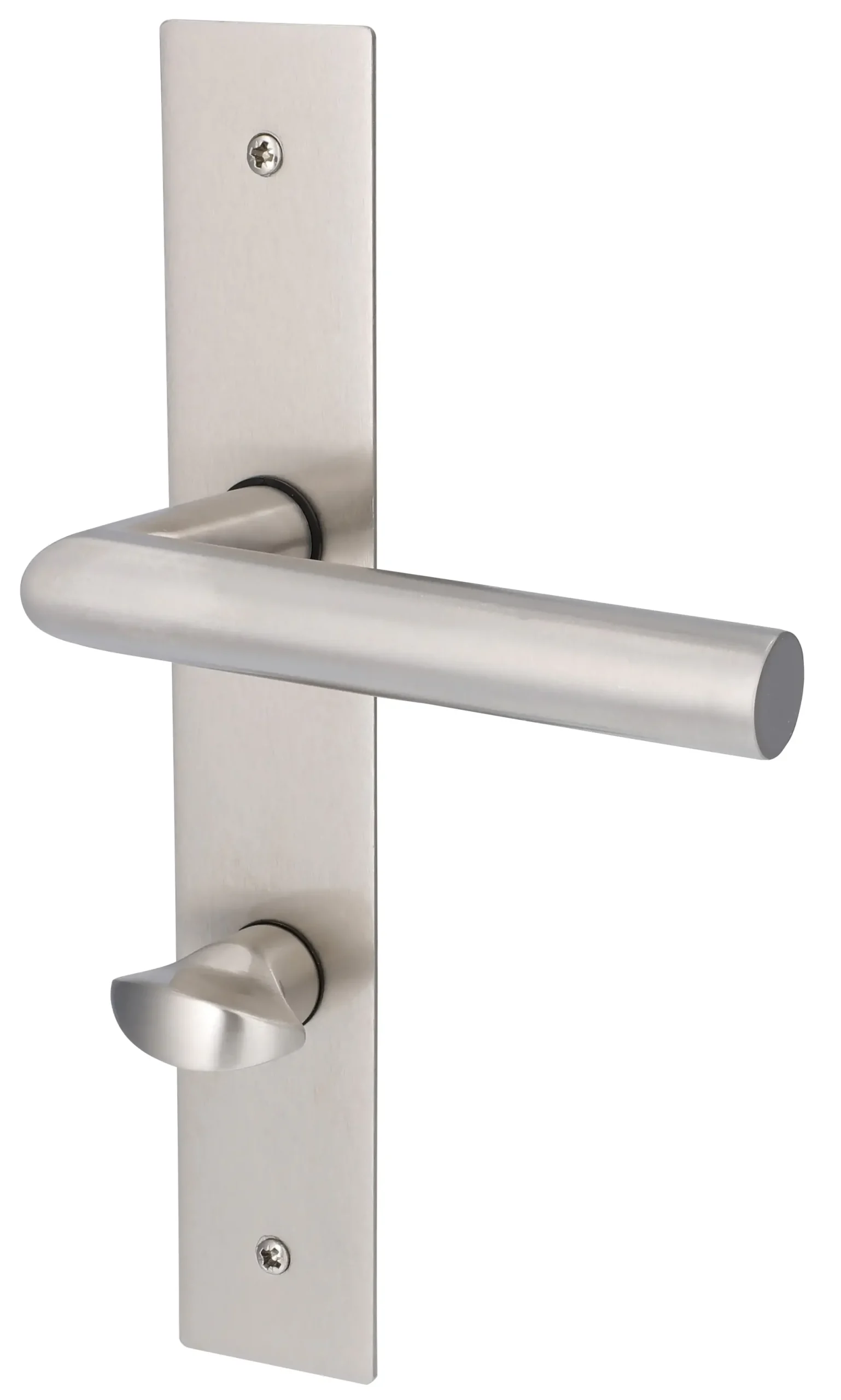 Alpertec WC-Langschildgarnitur Piatto Edelstahl silber eckig