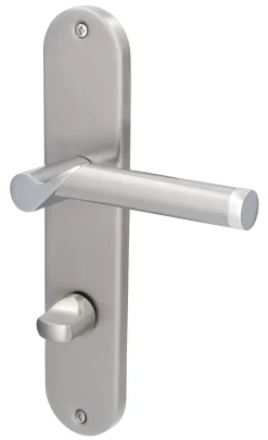 Alpertec WC-Langschildgarnitur Renofast II Messing Bi-Colour abgerundet