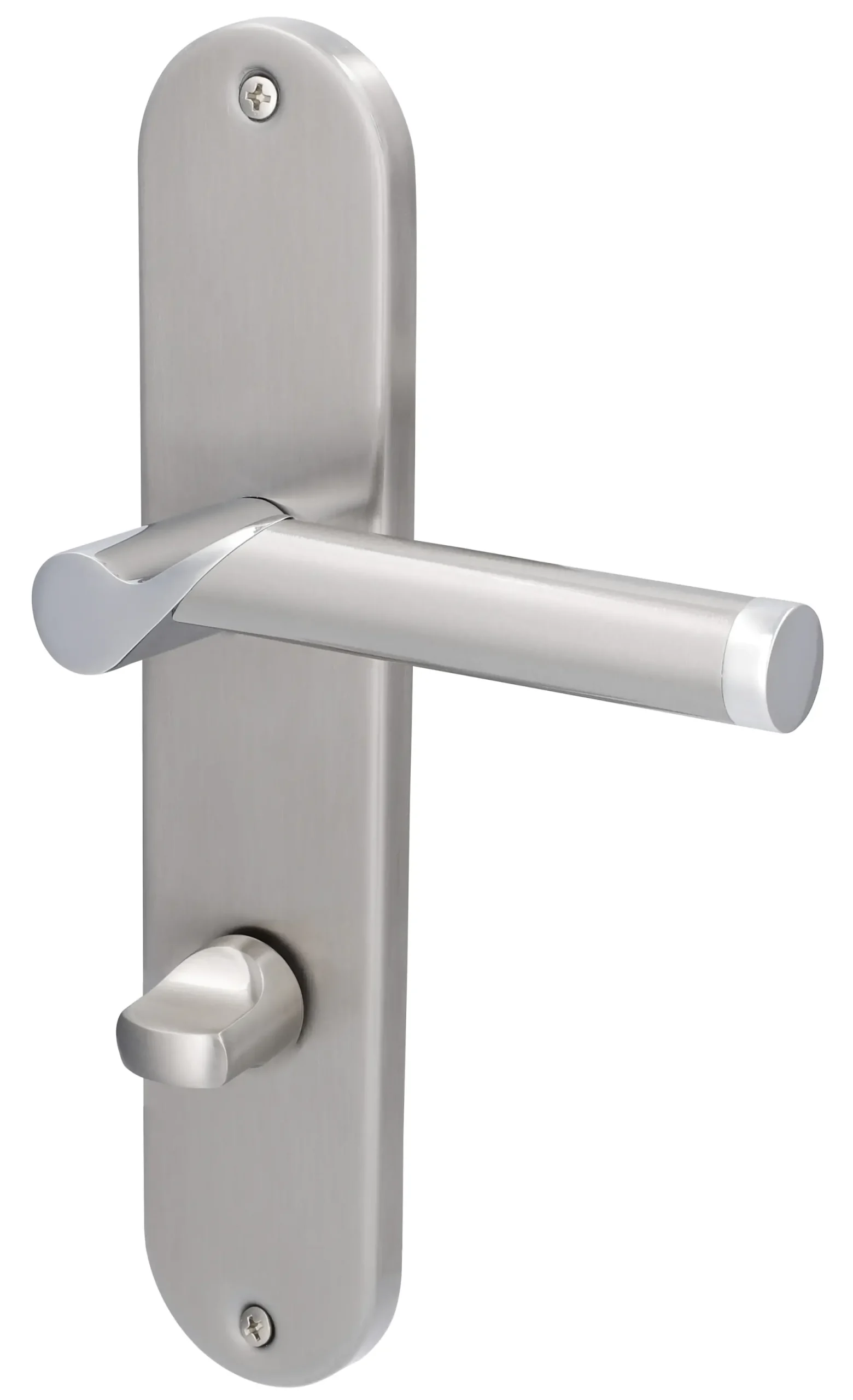 Alpertec WC-Langschildgarnitur Renofast II Messing Bi-Colour abgerundet