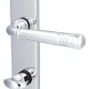 Alpertec WC-Langschildgarnitur Sale Messing silber abgerundet