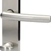 Alpertec WC-Langschildgarnitur Isabella Messing silber abgerundet