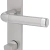 Alpertec WC-Langschildgarnitur Lea Edelstahl Bi-Colour abgerundet