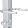 Alpertec WC-Langschildgarnitur Phil Aluminium F1 silber abgerundet