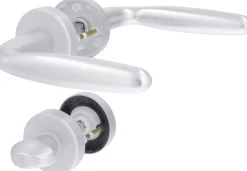 Alpertec WC-Rosettengarnitur Ray Aluminium silber rund