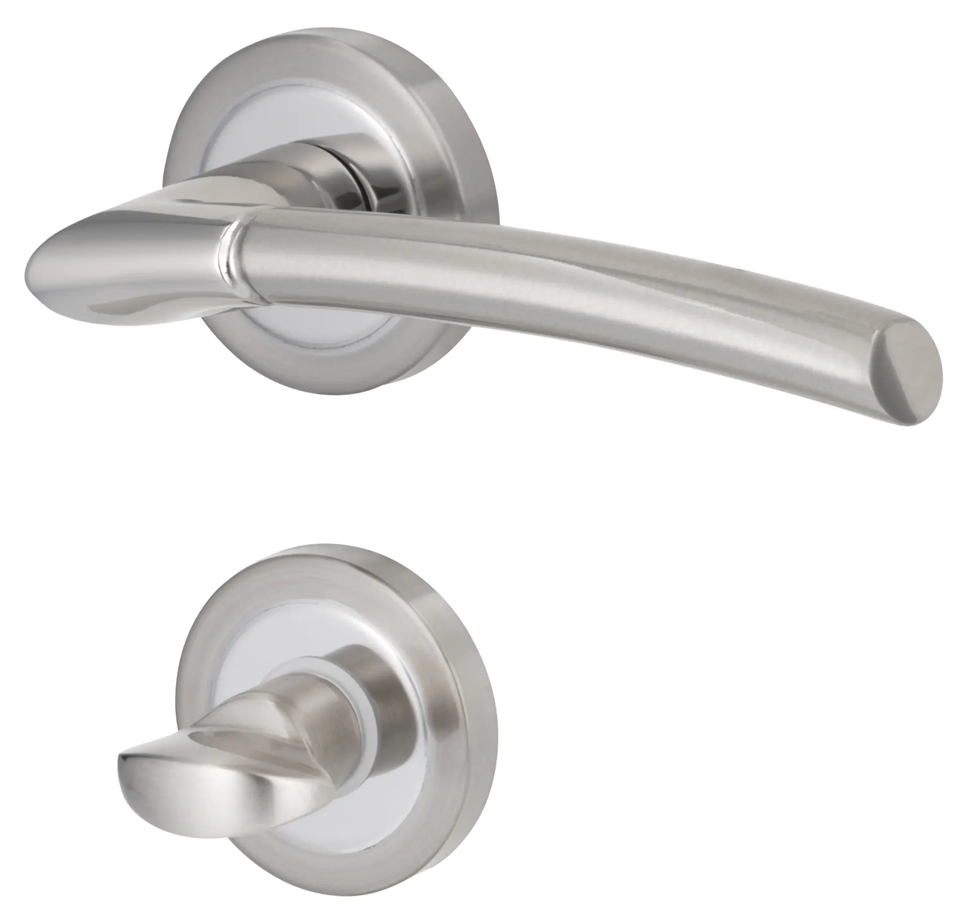 Alpertec WC-Rosettengarnitur Lena Messing Bi-Colour rund