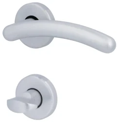 Alpertec WC-Rosettengarnitur Tara Messing silber rund