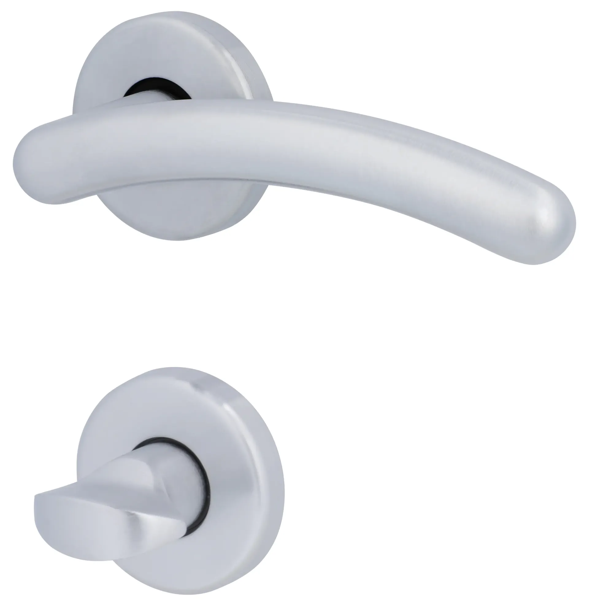 Alpertec WC-Rosettengarnitur Tara Messing silber rund