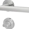Alpertec WC-Rosettengarnitur Solid 9 Edelstahl silber rund