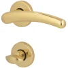 Alpertec WC-Rosettengarnitur Franziska Messing gold rund