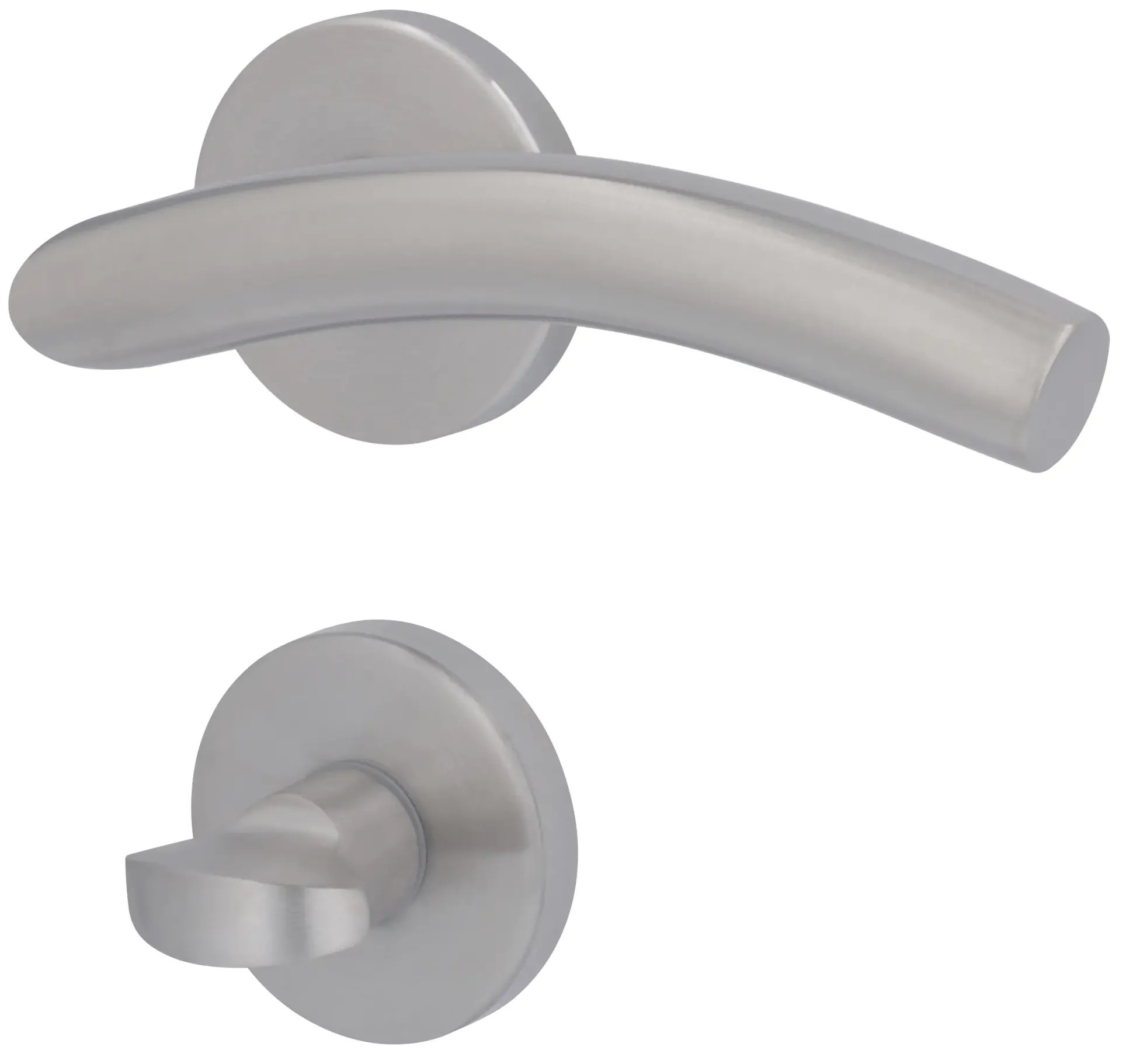 Alpertec WC-Rosettengarnitur Mauritius Edelstahl silber rund