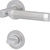 Alpertec WC-Rosettengarnitur Solid 3 Edelstahl silber rund