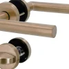 Alpertec WC-Türgriff-Garnitur Rosette Fair I Edelstahl kupfer Ø 52 mm