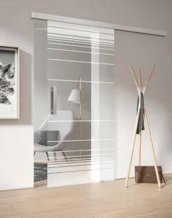 Ambiente Glas-Schiebetür Opal Dekor S 36/06 ESG, Klarglas