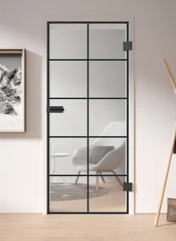 Ambiente Glastür Black Loft DIN rechts Dekor S 76/20 Klarglas