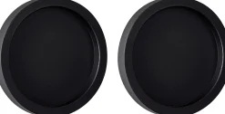 Ambiente Schienen-Set Aluminium matt schwarz Griffmuschel Rund für Glas-Schiebetür, Ideal