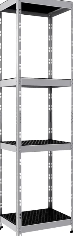 Ar Shelving Regal Rivet Allroad Kunststoff 180 x 50 cm 4 Böden 400 kg