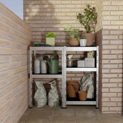 Ar Shelving Regal Rivet Allroad Kunststoff 180 x 50 cm 4 Böden 400 kg