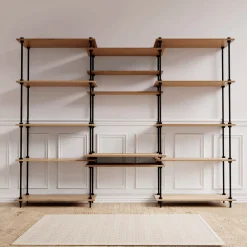 Ar Shelving Schreibtisch-Set mit Regalböden Deco Set Nebraska 185 x 235 cm