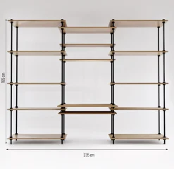 Ar Shelving Schreibtisch-Set mit Regalböden Deco Set Nebraska 185 x 235 cm
