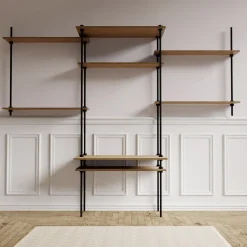Ar Shelving Schreibtisch-Set mit Wandregal Deco Set Nebraska 185 x 150 cm