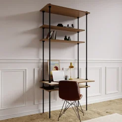 Ar Shelving Schreibtisch-Set mit Regalböden Ar Deco Nebraska 185 x 85 cm