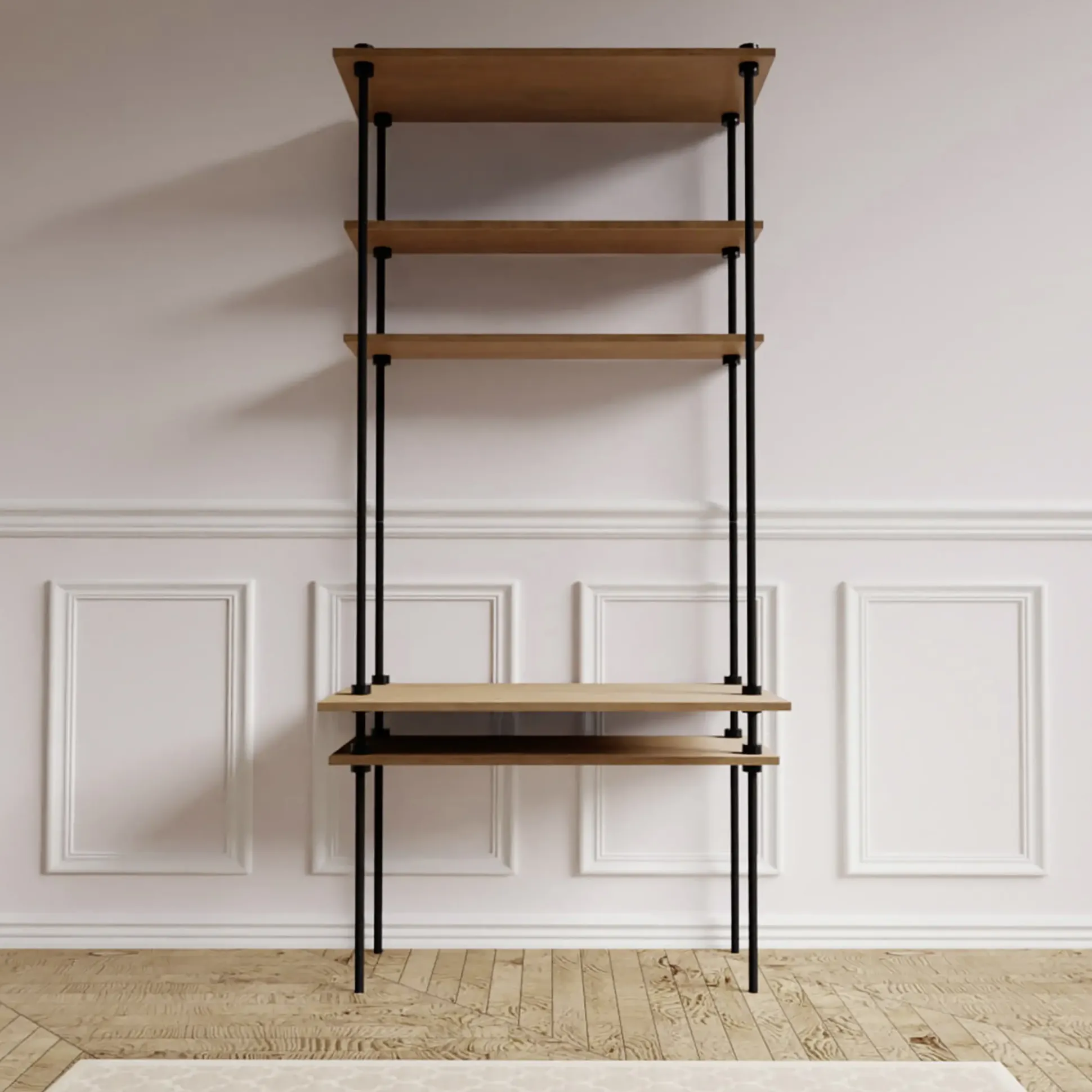 Ar Shelving Schreibtisch-Set mit Regalböden Ar Deco Nebraska 185 x 85 cm