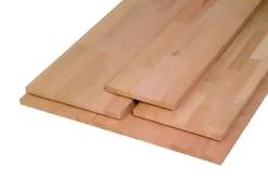 Arbeitsplatte Buche massiv Oberfläche geschliffen 300 x 60 cm 27 mm