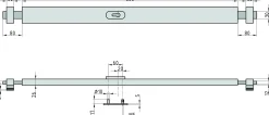 Basi Panzerriegel PR 800 weiß, für Türblattbreite 80 bis 95 cm