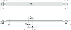 Basi Panzerriegel PR 800 weiß, für Türblattbreite 80 bis 95 cm