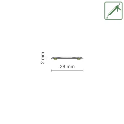 Übergangsprofil 90 cm 28 mm