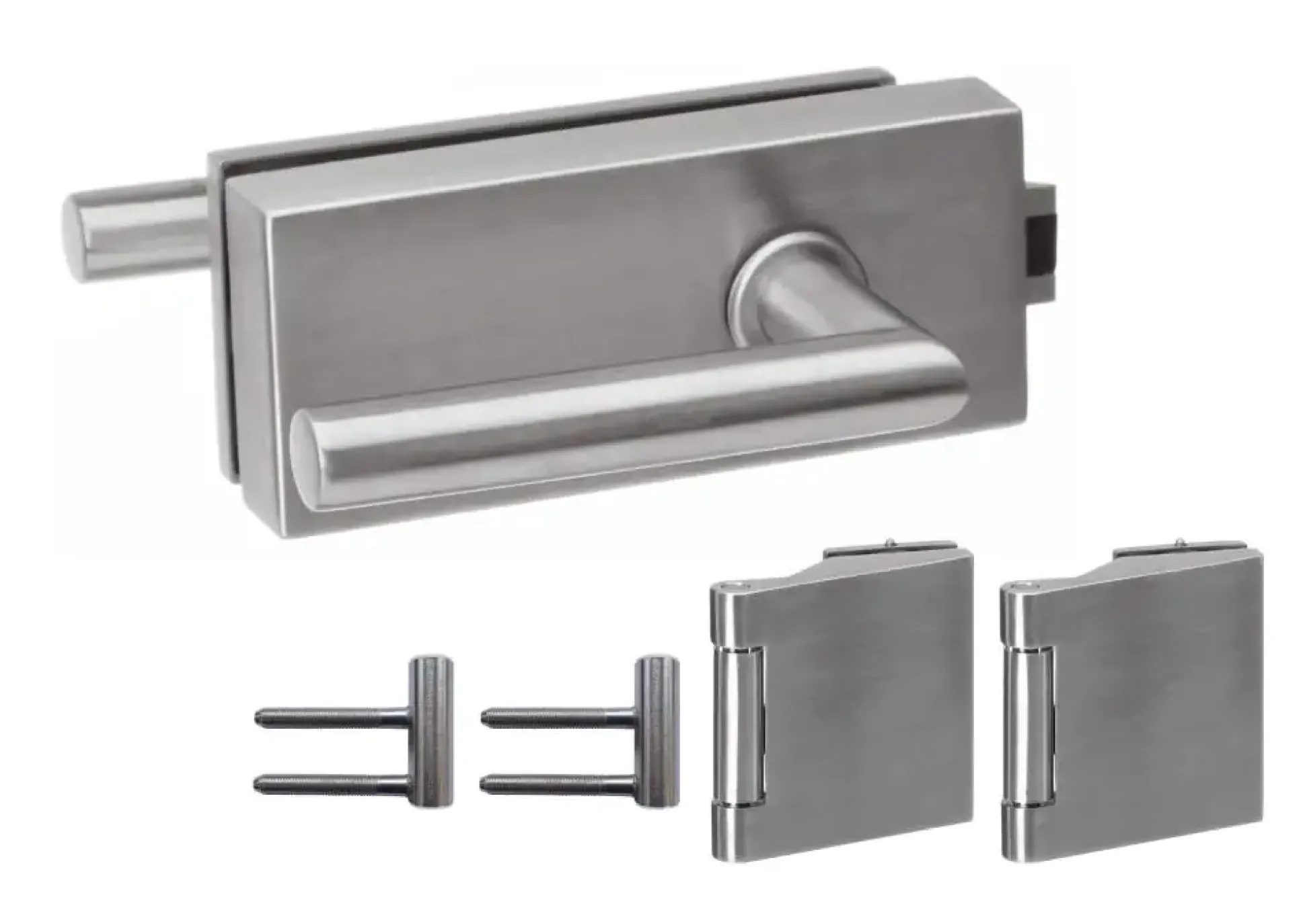 Beschlag-Set Angolare Edelstahl für Glas-Drehtür
