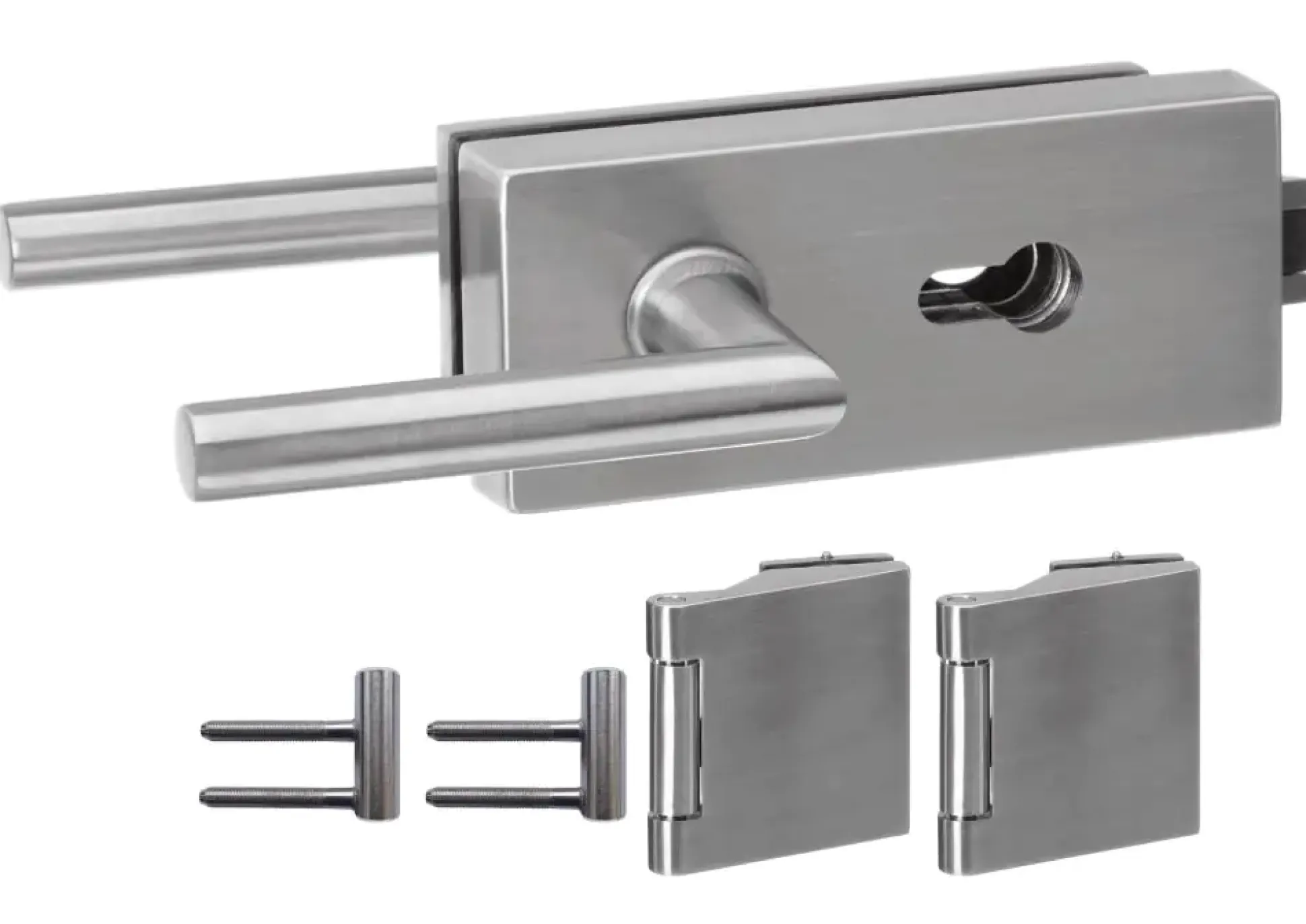 Beschlag-Set Angolare Edelstahl für Glas-Drehtür