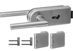Beschlag-Set Circolare Edelstahl für Glas-Drehtür