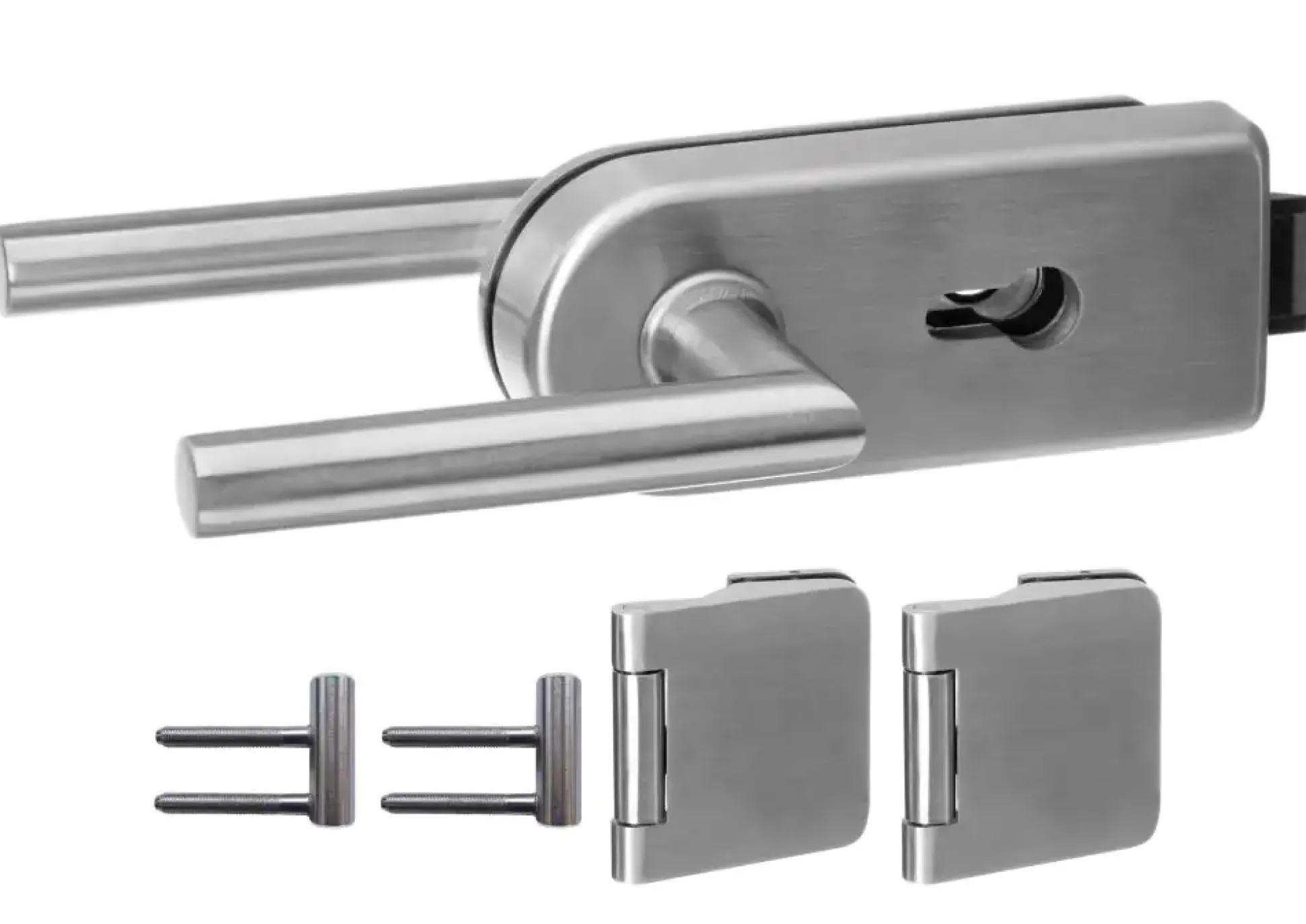 Beschlag-Set Circolare Edelstahl für Glas-Drehtür